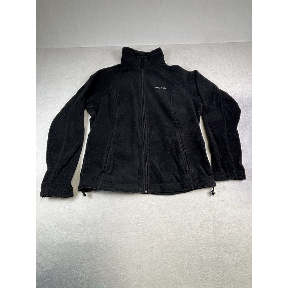 Columbia Sportswear Mens Black Fleece Full Zip Jacket Size XL Regular Fit